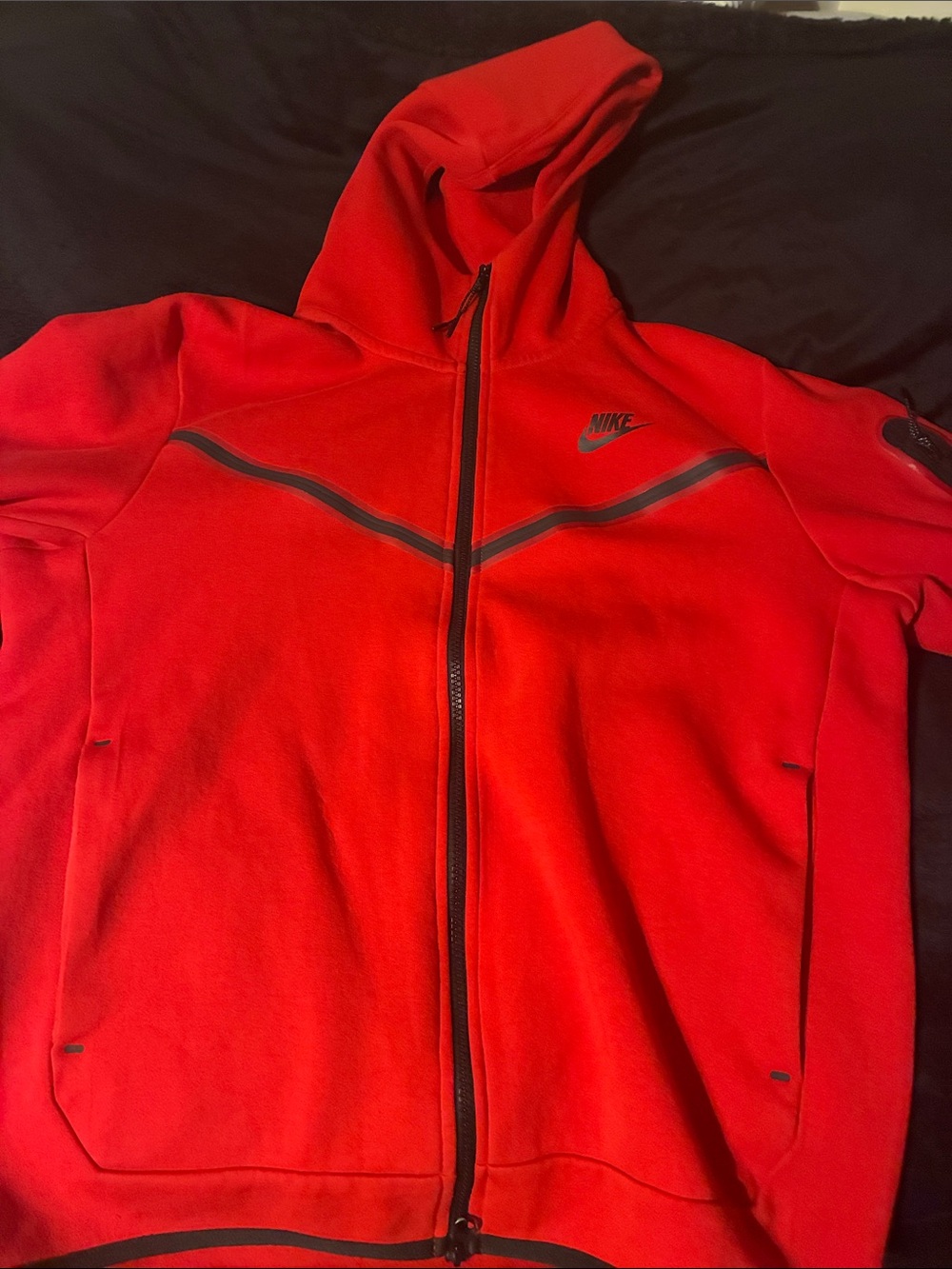 Nike Red Hooded Full-Zip Performance Jacket